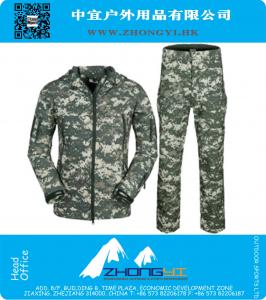Shark skin soft shell lurkers outdoors tactical military fleece jacket uniform pants suits Camouflage hunting clothes